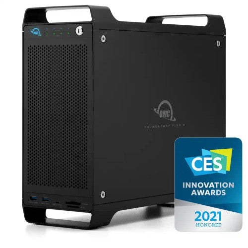 OWC ThunderBay Flex 8 Eight-Bay Thunderbolt Storage, Docking & PCIe Expansion Enclosure OWC ThunderBay Flex 8 Eight-Bay Thunderbolt Storage, Docking & PCIe Expansion Enclosure